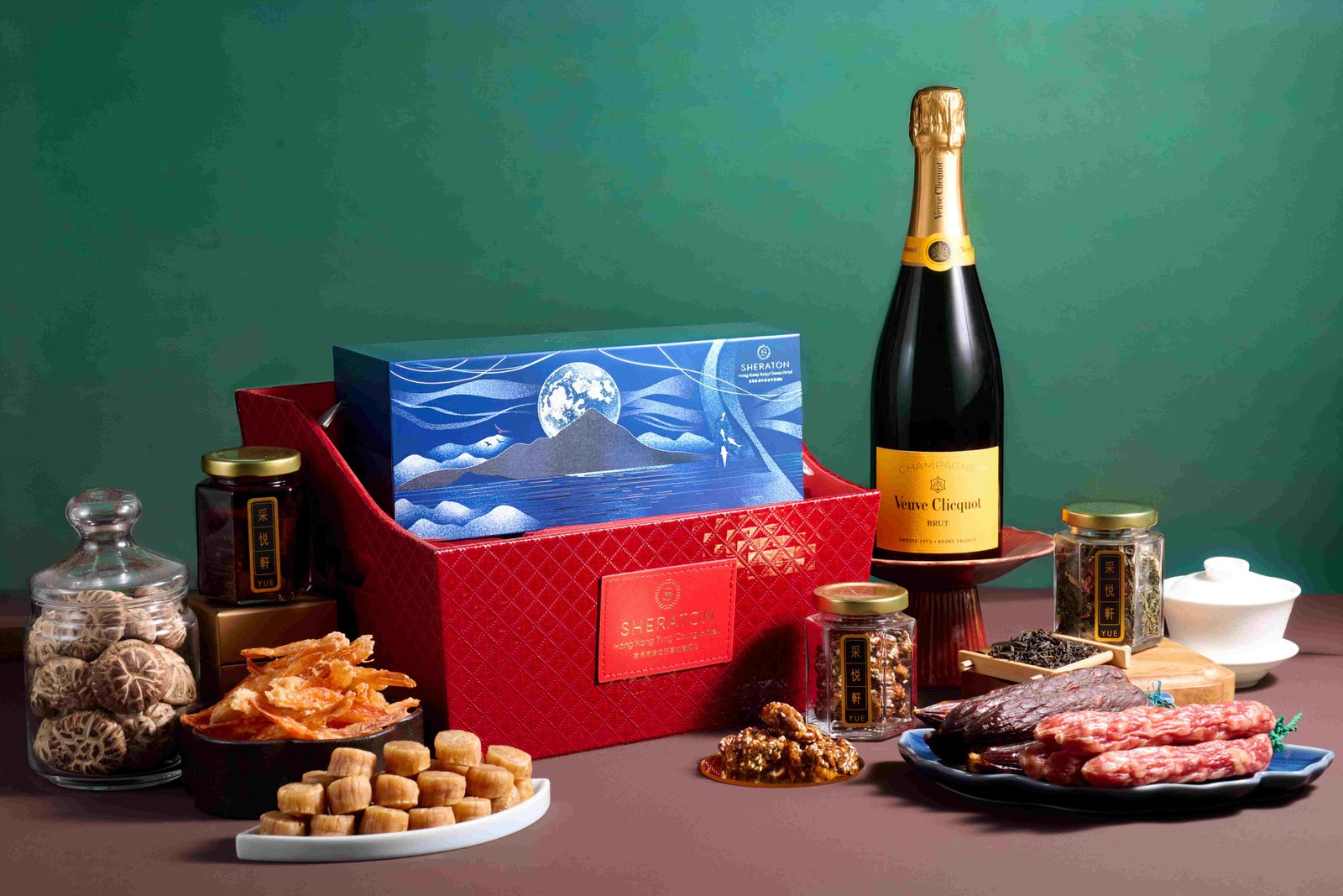 尊貴中秋禮籃配凱歌香檳 premium mid autumn hamper with veuve clicquot champagne