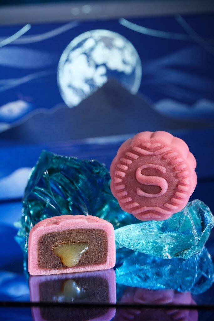 迷你荔枝玫瑰拔絲月餅 mini lychee rose mooncake 1mb