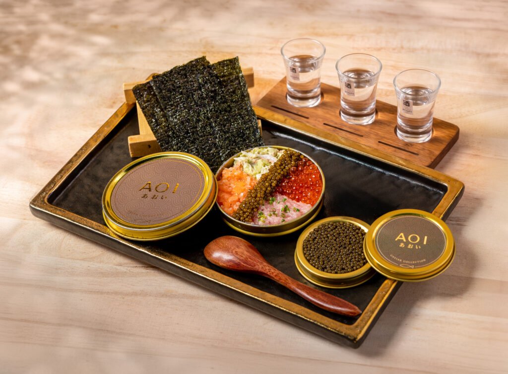 尖沙咀居酒屋推介!KAIYŌ年輕玩味副線登陸K11 MUSEA:頂級食材高CP值展現、五星級天婦羅與關西風壽喜燒專賣 三文魚籽、三文魚及拖羅蓉瑰麗寶盒 aoi ocean caviar jewel box